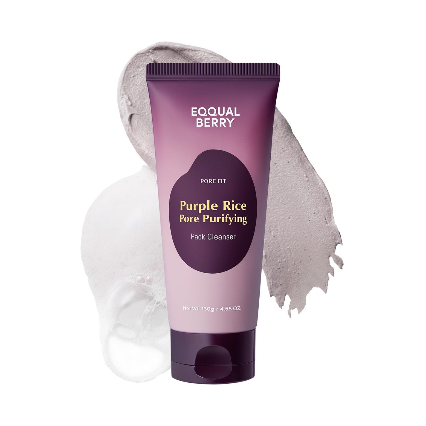 Eqqual Berry Purple Rice Skincare Duo for Facial Cleansing: Purple Rice Pore Cleansing Oil & Pack Cleanser – Removes Makeup, Blackheads & Impurities - My Store