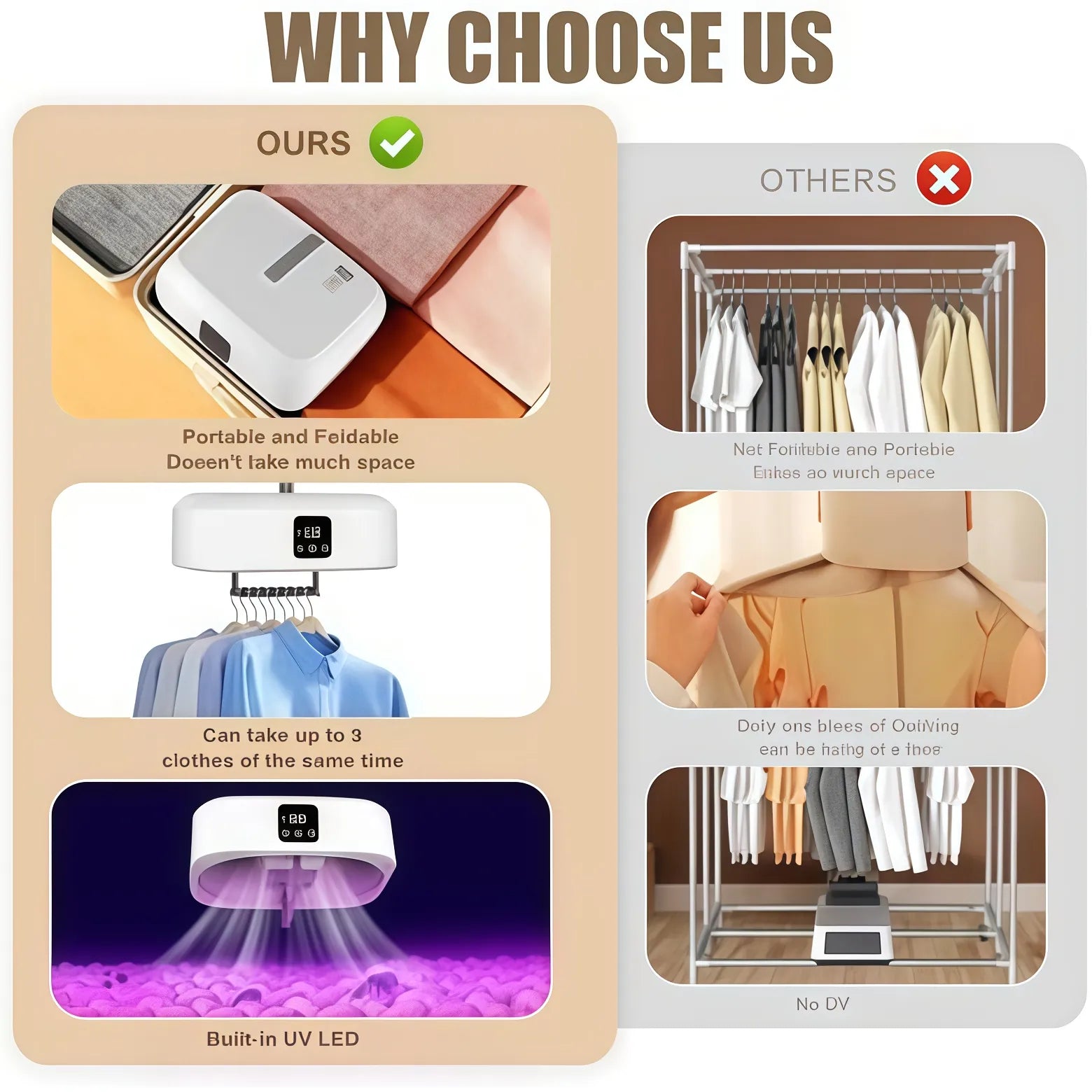 Portable Electric Clothes Dryer مجفف ملابس صغير – Mini Compact Laundry Dryer for Travel & Home - My Store