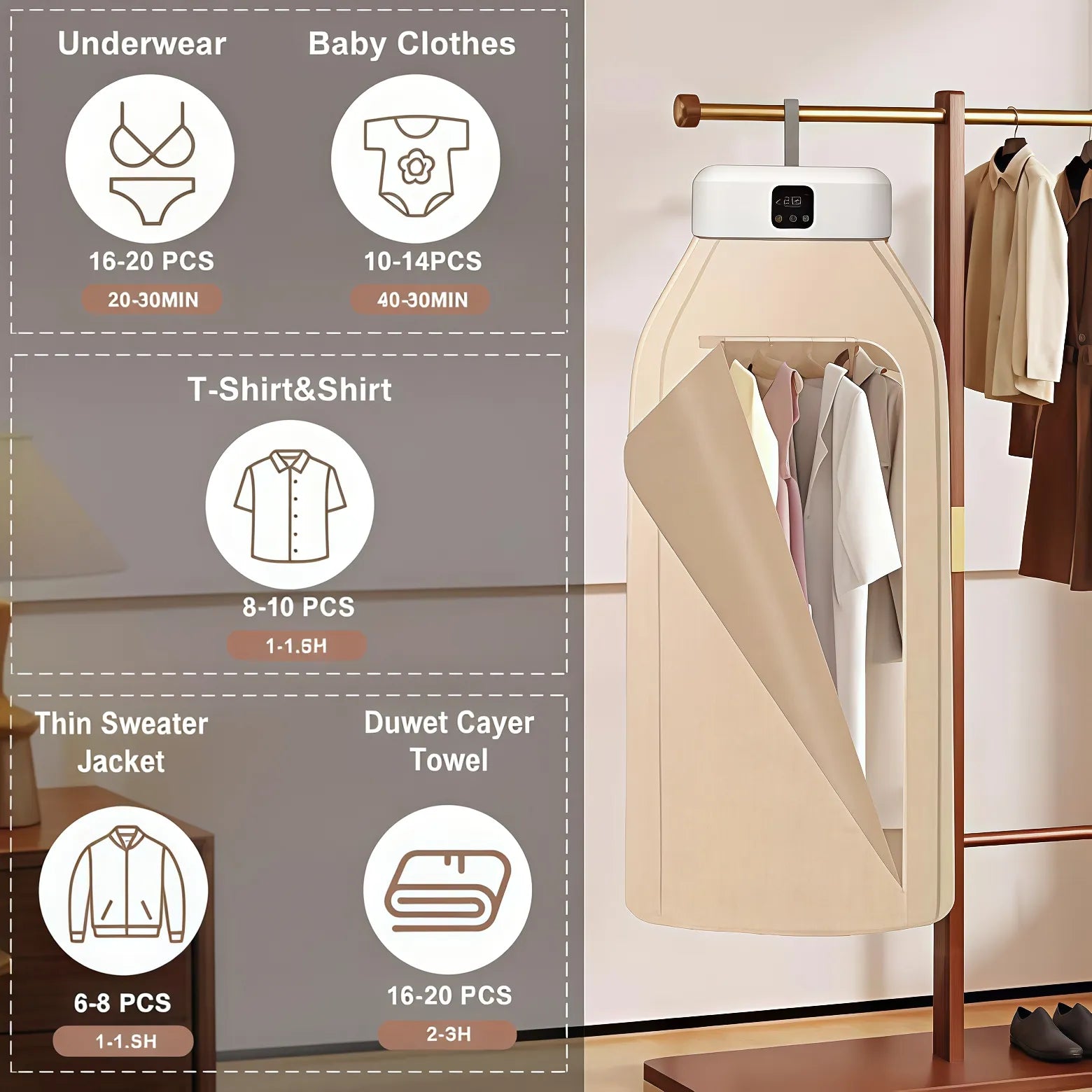Portable Electric Clothes Dryer مجفف ملابس صغير – Mini Compact Laundry Dryer for Travel & Home - My Store