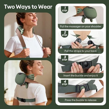 Wireless Heated Neck & Shoulder Massager – 4D Deep Tissue - My Store