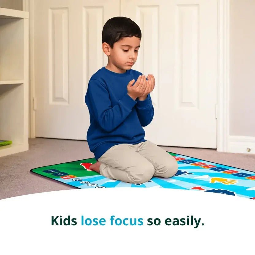 Kids Interactive Prayer Mat (Blue) | Learn Salah Step by Step - My Store