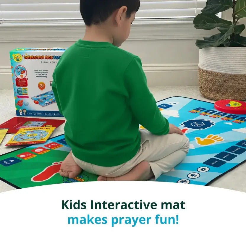 Kids Interactive Prayer Mat (Blue) | Learn Salah Step by Step - My Store