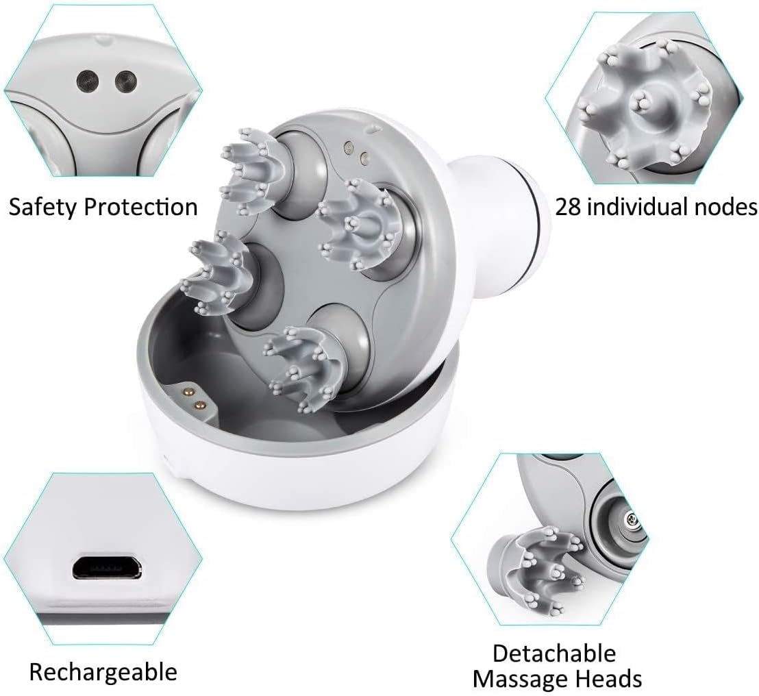 Rechargeable 3D Electric Head & Scalp Massager – Waterproof Hair Massage Device UAE - My Store