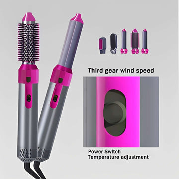 Hot Air Brush 5 - in - 1 – Hair Dryer & Styler for Smooth Salon Hair - Ajman
