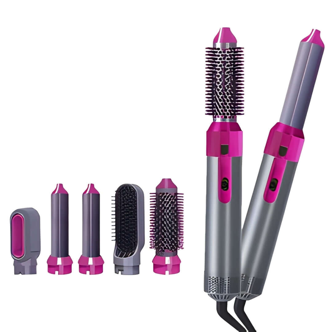 Hot Air Brush 5 - in - 1 – Hair Dryer & Styler for Smooth Salon Hair - Ajman