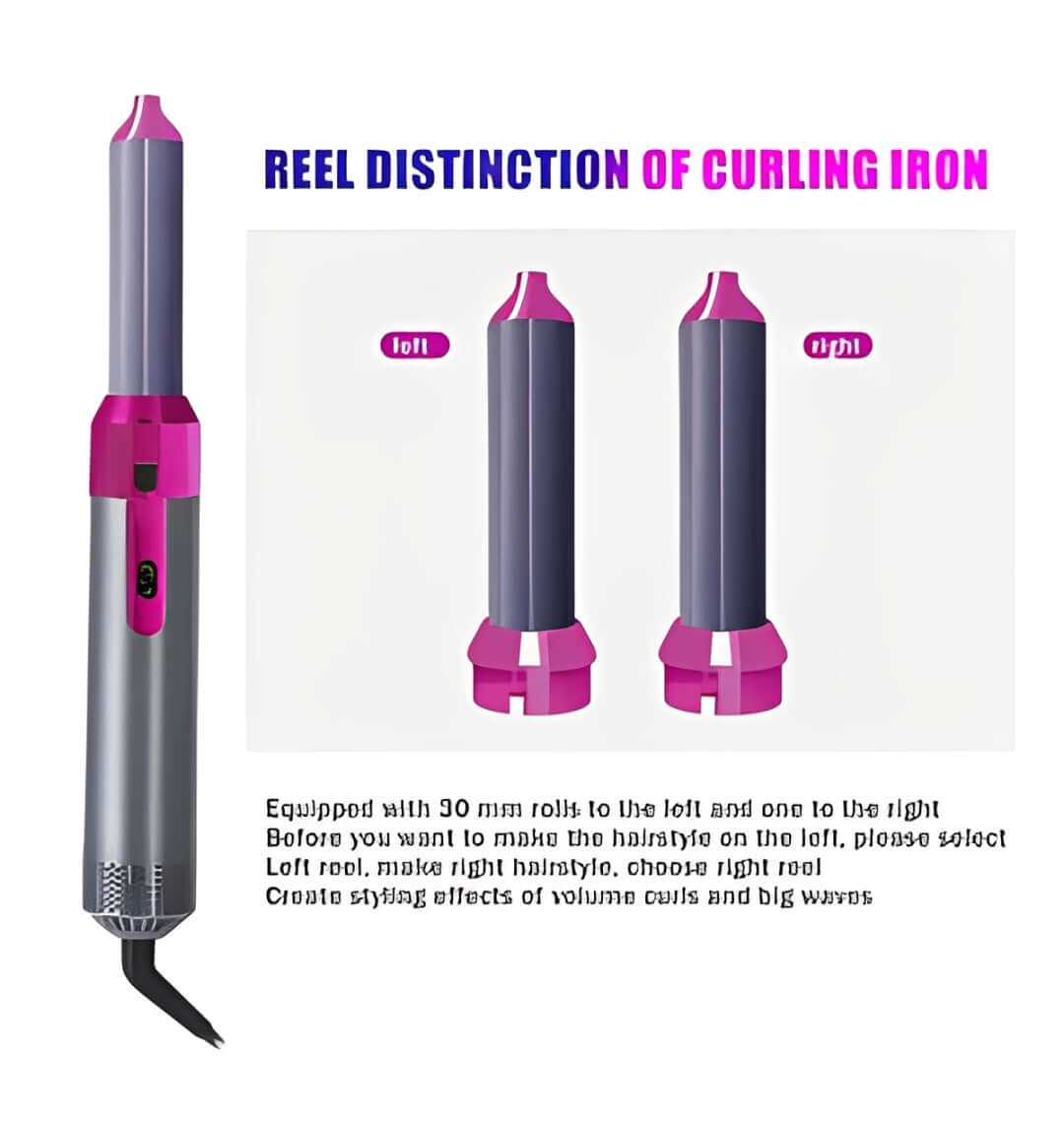 Hot Air Brush 5 - in - 1 – Hair Dryer & Styler for Smooth Salon Hair - Ajman