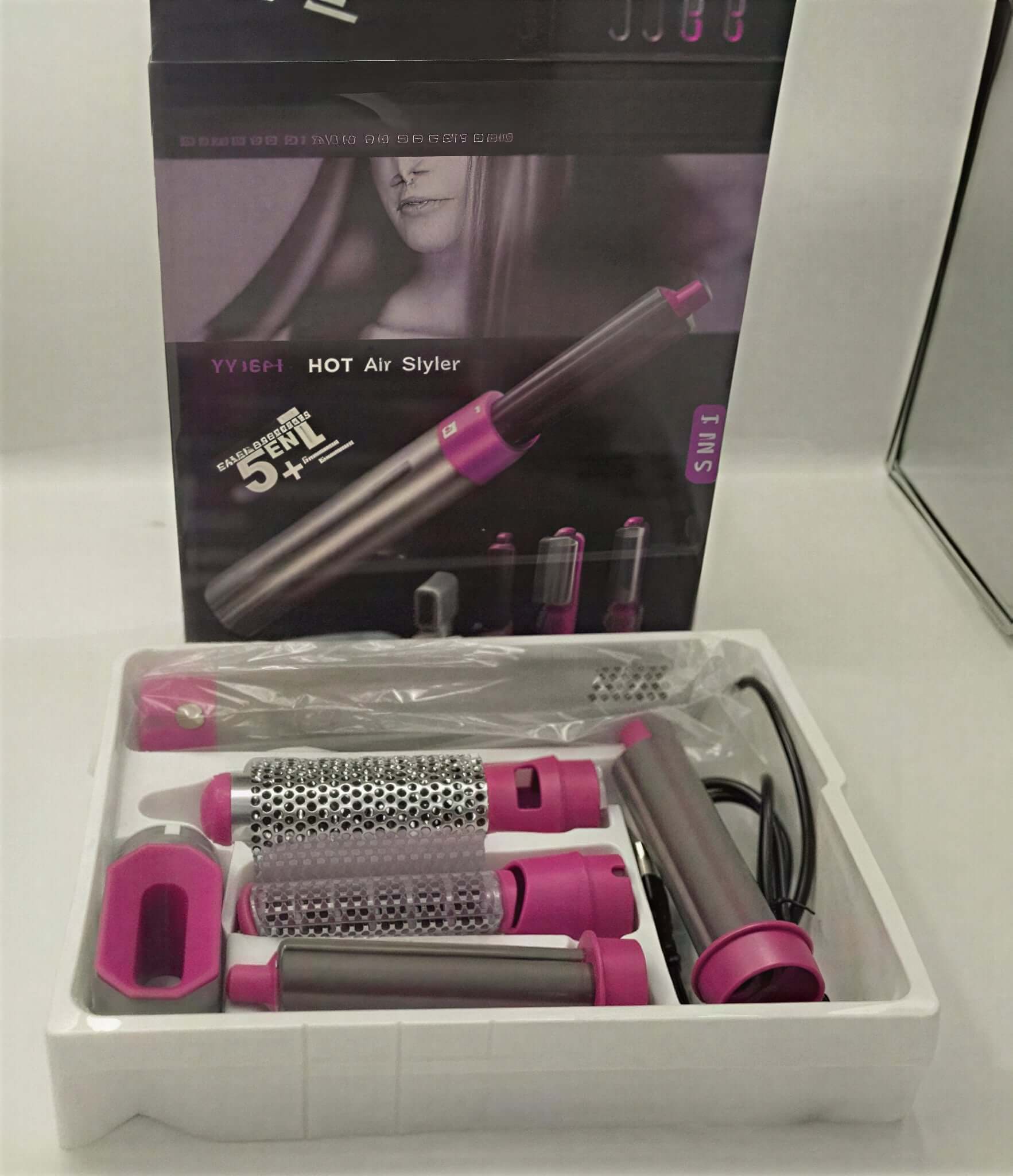 Hot Air Brush 5 - in - 1 – Hair Dryer & Styler for Smooth Salon Hair - Ajman
