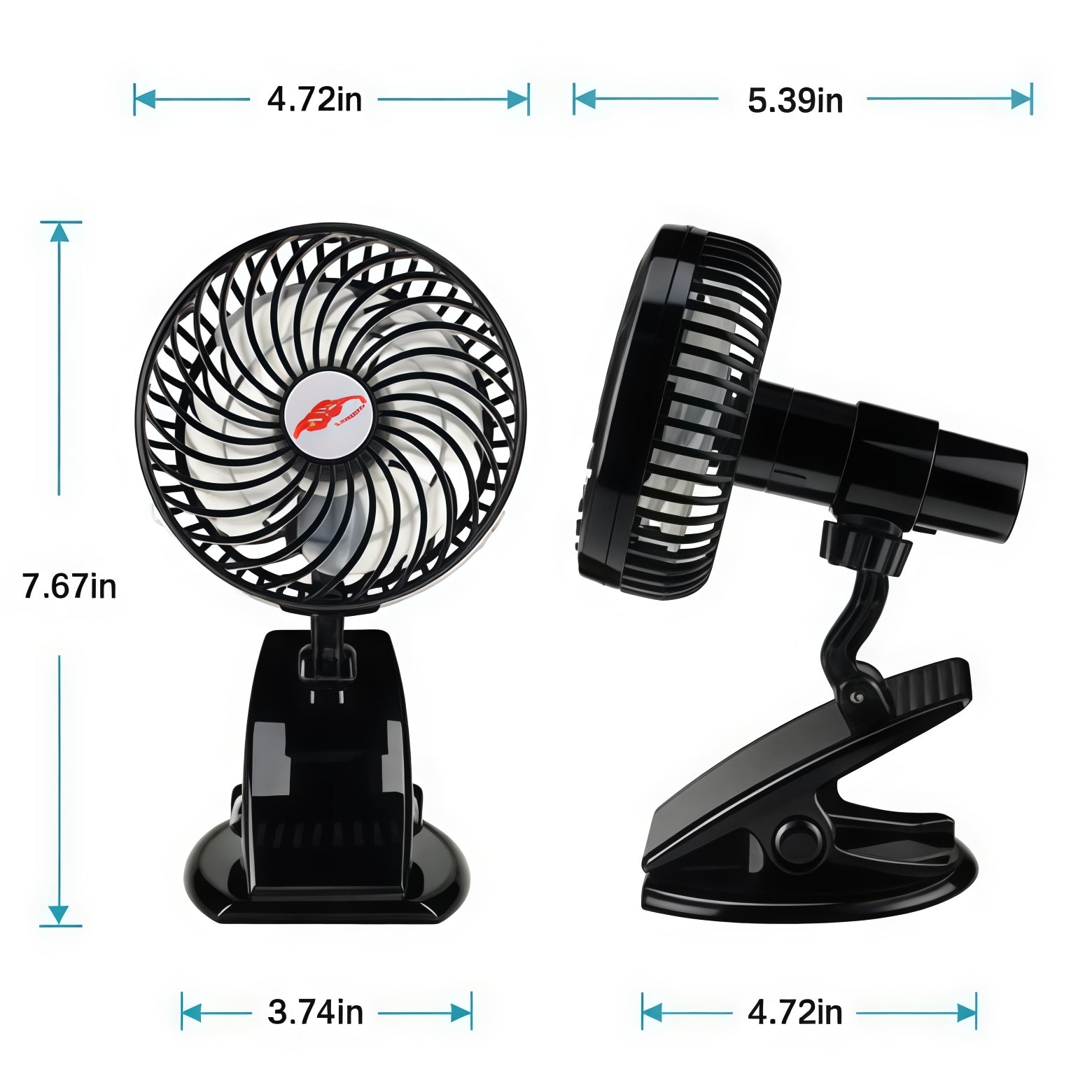 Rechargeable Mini Mute Clip Fan - 3 Speeds & Portable USB Cooling - My Store