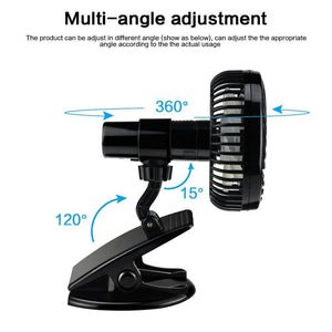 Rechargeable Mini Mute Clip Fan - 3 Speeds & Portable USB Cooling - My Store